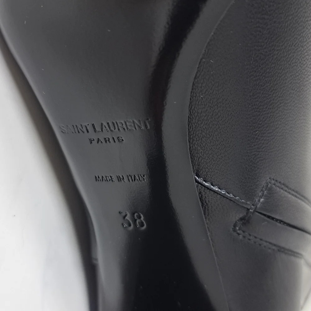 NWT Saint Laurent Paris LouLou 70 Zip Booties Ankle Boots Black Leather 38EU 8US - Picture 16 of 16